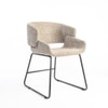 Optrion Fabric Dining Chair in Beige Colour
