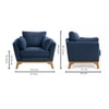 Lorentz Boucle Fabric Lounge Chair in Blue Colour