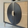 Ziggy Solid wood Cabinet with 2 Door in Black Finish