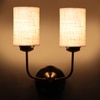 Devansh Metal Electric Wall Light in Gold Colour with White Shade Count of 2 Lights