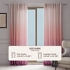 Stoa Paris Sheer Ombre Printed Door Curtain, Aesthetic Curtain with  Light Filtering Balcony,  Set of 1 Parda, Crimson Hour - Pink