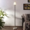 Pearl Multicolour Glass Floor Lamp with Steel Steel Base