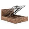 Almaya Solid Wood King Size Hydraulic Storage Bed In Teak Finish
