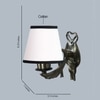 Devansh Metal Electric Wall Light in Antique Gold Colour with White & Black Shade Count of 1 Light