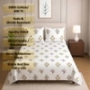Faye White Floral 400 TC Cotton Flat Single Size Bedsheet with 2 Pillow Covers – Threads