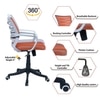 Xxeana Mid Back Ergonomic Chair in Orange Colour