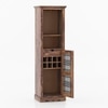 Bunai Solid Wood Bar Cabinet (Teak Finish)