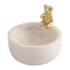 Marble Nut candy Bowl Brass Teddy embedded