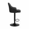 Doe Buck Faux Leather Adjustable Bar Stool in Black Colour