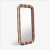 Zyra Fabric Floor Mirror in Beige Colour
