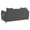 Daraco Velvet 2 Seater Sofa in Dark Grey Color