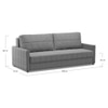 Alta 3 Seater Pull Out Sofa cum Bed  in Grey Colour