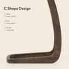 Forma Solid Wood C Table In Danish Walnut Finish
