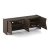 Koro Soild Wood TV Cabinet In Dark Chestnut Finish