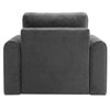 Alfon 1 Seater Velvet Pull Out Sofa Cum Bed with Storage In Dark Grey