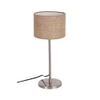 Jabari Beige Natural Fiber Shade Table Lamp with Steel Steel Base