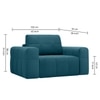 Riyab  Pull Out Sofa cum Bed  in T Blue Colour