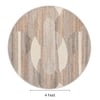 Handmade Round Wool Rug Modern Minimalist Beige 4 Feet Carpet