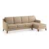 Abbey Sectional Sofa (Colour : Sandshell Beige, Cushion : Soft, Seater : Right Aligned 3 Seater + Right Aligned Chaise)