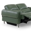 Vivian Two Seater Motorized Leather Recliner in Hunter Green Colour