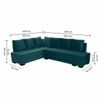 Melo 3 Seater Fold Out Sofa cum Bed in Teal Colour
