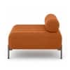 Doe Buck Luxury Boucle Accent Lounge Chair in Rust Colour with Black Metal Legs