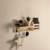 Tulip Wooden Wall Shelf Organiser With Key Holders