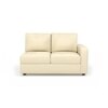 Apollo Leatherette Sectional Sofa (Colour : Cream, Cushion : Soft, Seating Capacity : Left Aligned 2 Seater + Left Aligned Chaise + Ottoman)