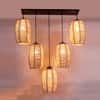 Devansh Solid Wood Electric Wall Light in Brown Colour with Multi Shade Count of 1 Light