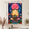 Abstract Aesthetic Lotus Canvas Wall Art 22 x 34 Inch