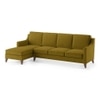 Abbey Sectional Sofa (Colour : Olive Green, Cushion : Soft, Seater : Left Aligned 3 Seater + Left Aligned Chaise)
