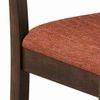 Mirasa Solid Wood Dining Chair Set Of 2 In Mango Walnut Finish With Lava Fabric Colour