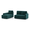 Apollo Sofa (Colour : Malibu, Cushion : Soft, Back Type : Regular, Seating Capacity : Left Aligned 2 Seater + Left Aligned Chaise + Ottoman)