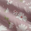 Purple Floral 180 TC Flat 1 Queen  Bedsheet with 2 Pillow Covers