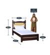 Rapipa Solid Wood Single  Size Bed Without Storage (Provincial Teak Finish)