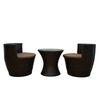 Burnie Wicker Table And Chair Set In Brown Dual Tone Finish