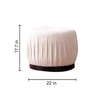 Luxe Collection Grey & Cream Fabric Pouf Ottoman Set Of 2