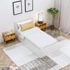 Hexa Engineered Wood Modern Single Bed With Headboard With Storage In Frosty White