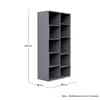 Hexa Engineered Wood Bookshelf Multipurpose Storage Rack in Slate Grey Colour