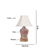 Devansh Off-White Cotton Shade Lamp With Wood & Mosaic Glass Base For Decoration/Office/Home/Gifting/Study For Decoration/Office/Home/Gifting/Study