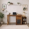 Rope Sheesham Wood  Study Table in Teak Finish