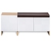 Trudo Modular Shoe Cabinet Combo with 12 Pair Seat Cabinet & 6 Pair Cabinet – Modular Shoe Storage Solution