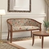Florence Loveseat 2 Seater In Teak Finish With Calico Floral Retreat Fabric Colour
