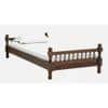 Wood Solid Wood Single Size Non Storage Bed In Provincial Teak Finish