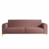 Veniza Velvet 3 Seater Sofa In Peech Colour