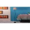 Dorys Multicolour Fabric Floor Lamp with Black Iron Base