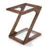 Zeta Solid Wood Side Table in Teak Finish