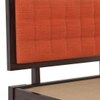 Florence Bed Solid Wood King Size Bed In Mahogany Finish & Lava Colour