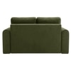 Baruna 2 Seater Velvet Pull Out Sofa Cum Bed with Storage In Green Color
