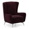 Aile Lounge chair In Deep Plum Velvet